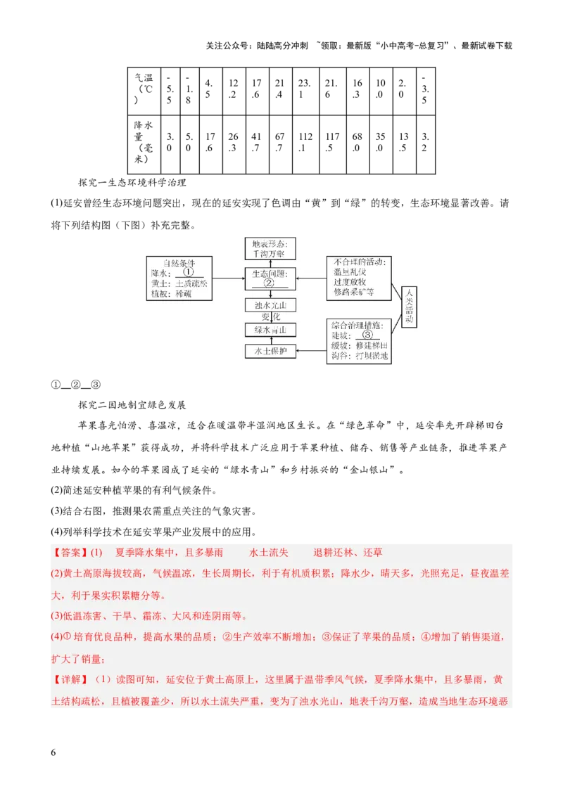 专题01实验探究类（答题模板）（解析版）_02中考总复习（2026版更新中）_09-地理-中考总复习_2025中考地理复习资料_2025年中考地理答题方法模板