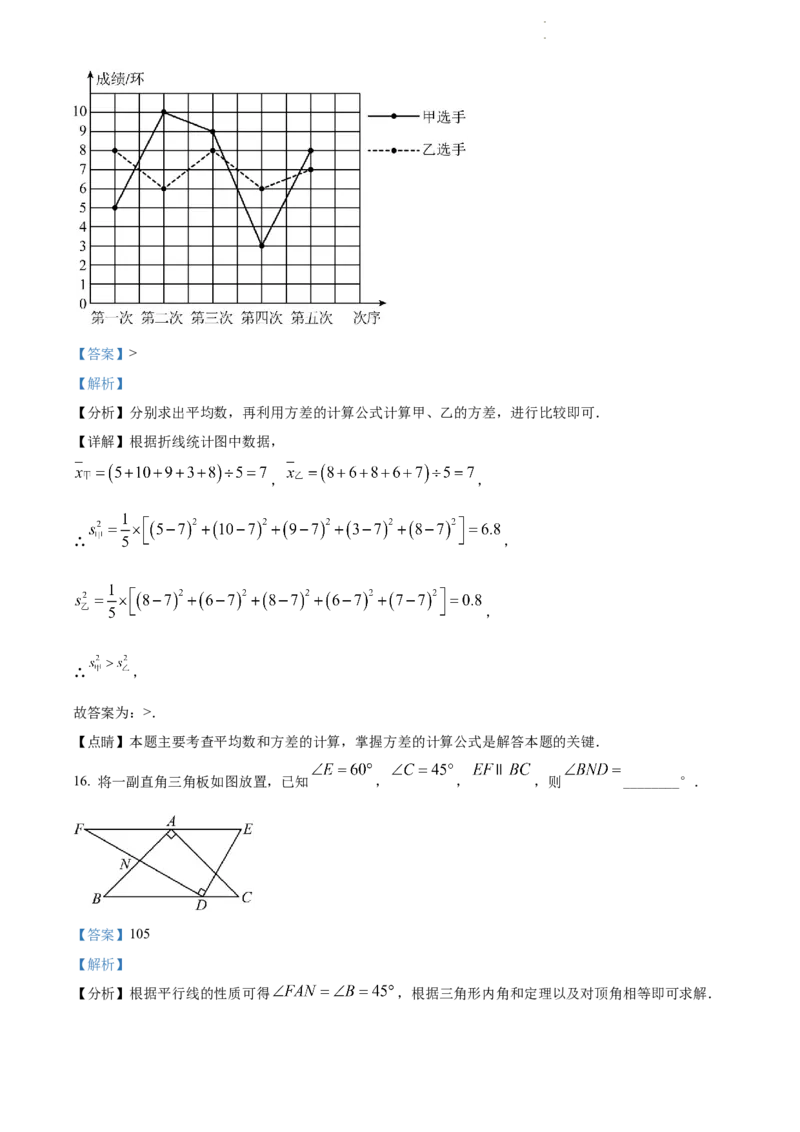 精品解析：2022年江苏省扬州市中考数学真题（解析版）_江苏省中考_江苏省中考历年真题_江苏省中考数学2008-2024_江苏省扬州市中考数学（2008-2024年）真题卷