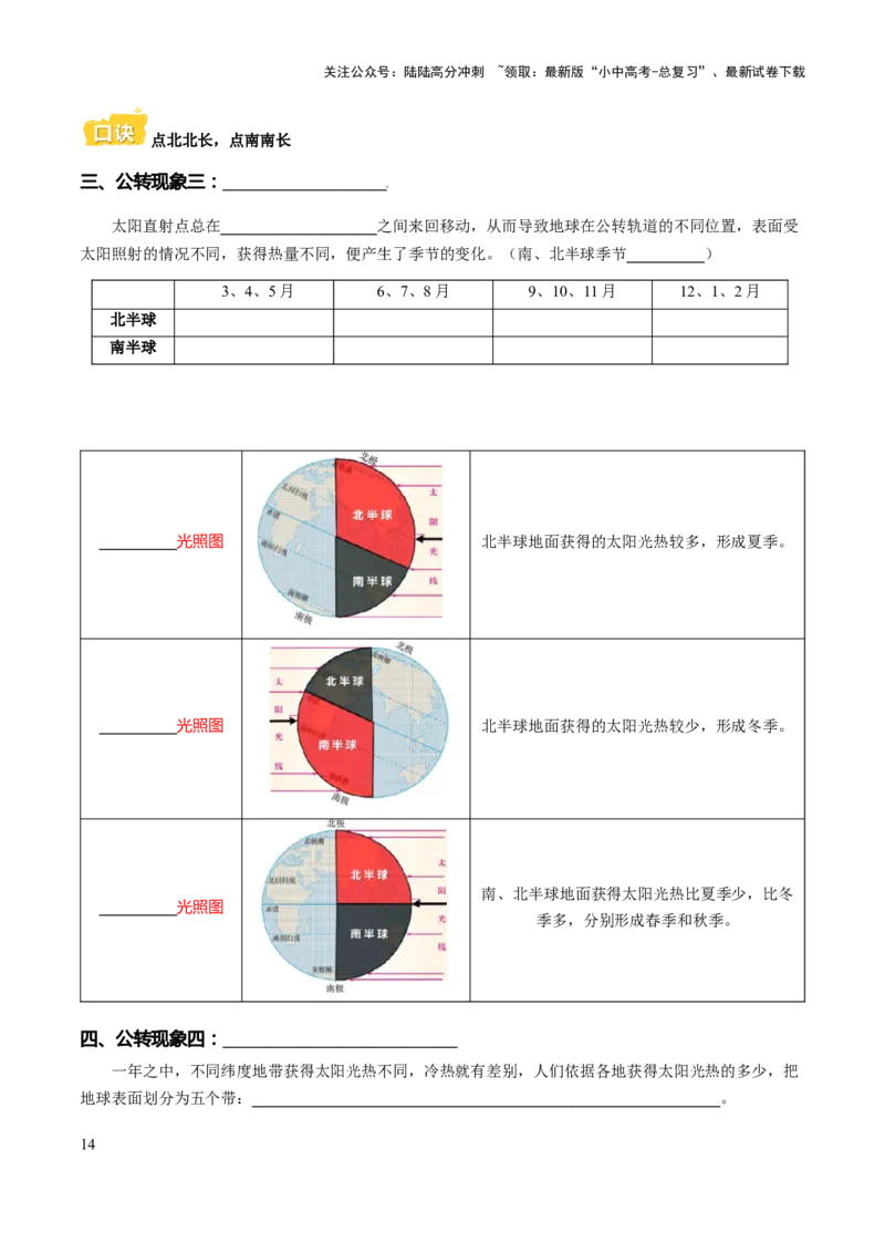 专题01地球和地图-2025年中考地理知识点梳理（挖空版）_02中考总复习（2026版更新中）_09-地理-中考总复习_2025中考地理复习资料_2025年中考地理知识点_挖空版+背诵版
