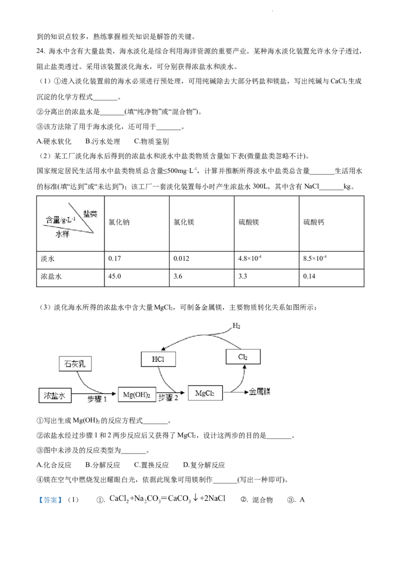 精品解析：2022年江苏省扬州市中考化学真题（解析版）_江苏省中考_01江苏省13市中考历年真题2008-2025新_、中考全套_江苏省中考历年真题_江苏省中考化学2008-2024