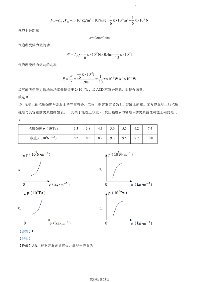 2022年江苏省南通市中考物理试题（解析版）_江苏省中考_01江苏省13市中考历年真题2008-2025新_、中考全套_江苏省中考历年真题_江苏省中考物理2008-2024