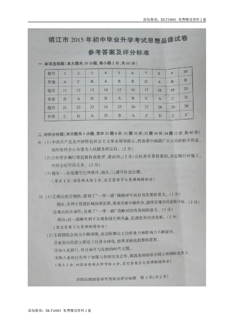 江苏省镇江市2015年中考政治真题试题（含解析）(1)_江苏省中考_01江苏省13市中考历年真题2008-2025新_、中考全套_江苏省中考历年真题_江苏省中考道法2008-2024