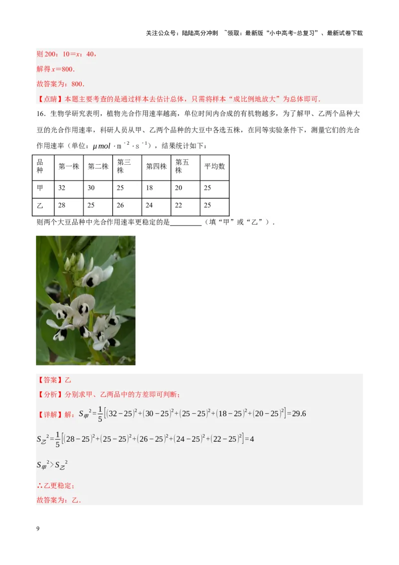 ❤第八章统计与概率（测试）（解析版）_02中考总复习（2026版更新中）_02-数学-中考总复习_2024年中考复习资料_一轮复习资料_配套练习（原卷版+解析版）_教师版（含答案解析）