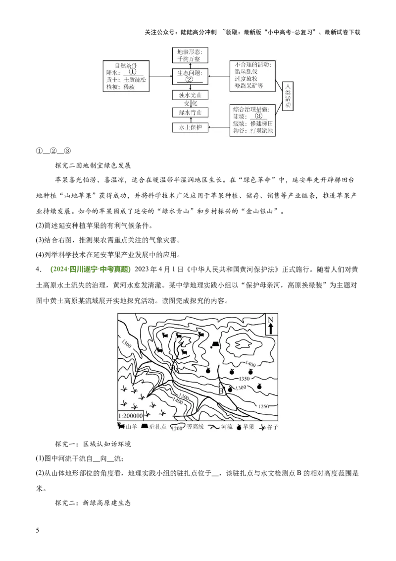 专题01实验探究类（答题模板）（原卷版）_02中考总复习（2026版更新中）_09-地理-中考总复习_2025中考地理复习资料_2025年中考地理答题方法模板