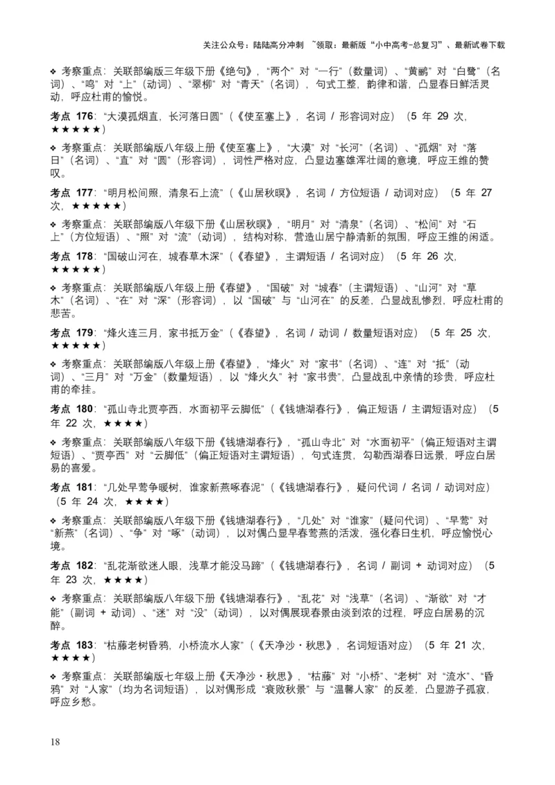 [53889605]近5年全国中考语文古诗文词句赏析（炼字、炼句)300高频考点+100高频易错点_02中考总复习（2026版更新中）_01-语文-中考总复习_2026年中考复习（更新中）