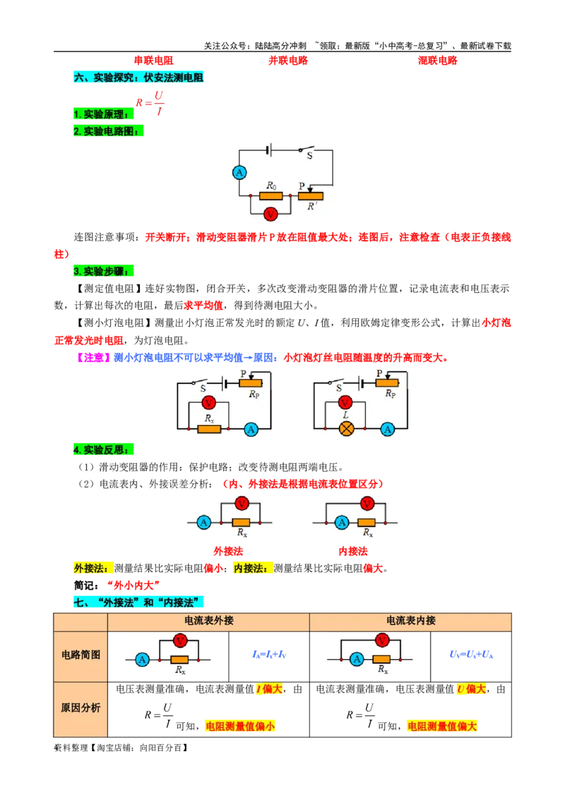 《《欧姆定律》九大重点个个击破》_02中考总复习（2026版更新中）_04-物理-中考总复习_2024年中考复习资料_专项复习资料_2024年中考物理复习辅导系列_❤更新专项复习