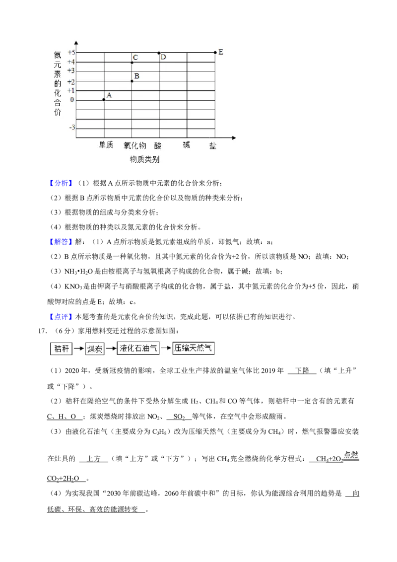 2021年江苏省无锡市中考化学真题及答案_江苏省中考_01江苏省13市中考历年真题2008-2025新_、中考全套_江苏省中考历年真题_江苏省中考化学2008-2024