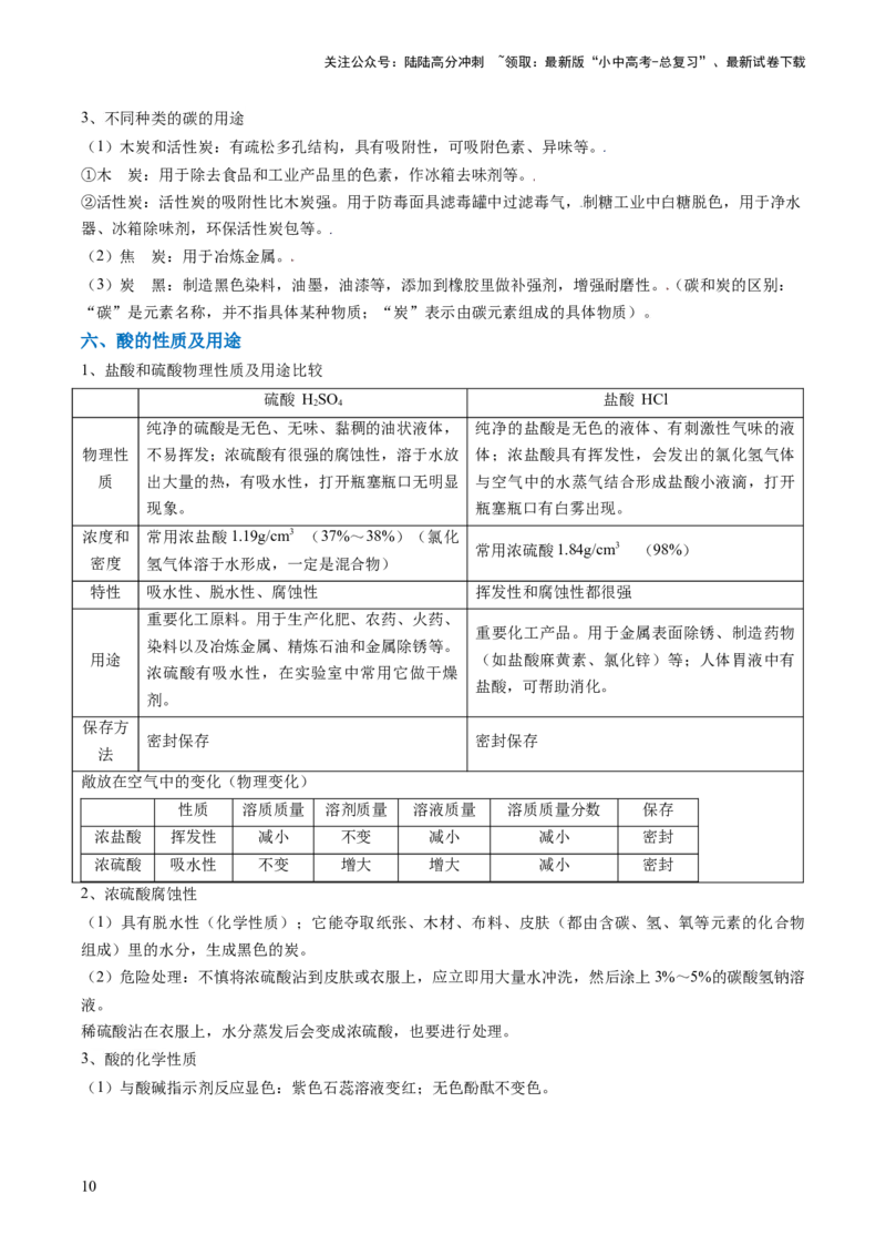 专题01物质的性质与应用（原卷版）_02中考总复习（2026版更新中）_05-化学-中考总复习_2024年中考复习资料_三轮复习_查漏补缺2024年中考化学复习冲刺过关（全国通用）