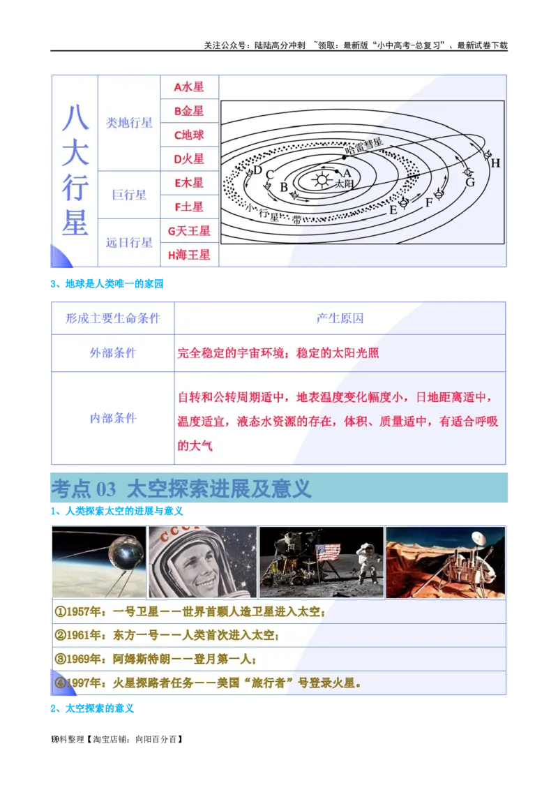 专题01地球和地球仪（讲义）（解析版）_02中考总复习（2026版更新中）_09-地理-中考总复习_2024年中考复习资料_一轮复习_❤2024年中考地理一轮复习讲练测（全国通用）_配套讲义