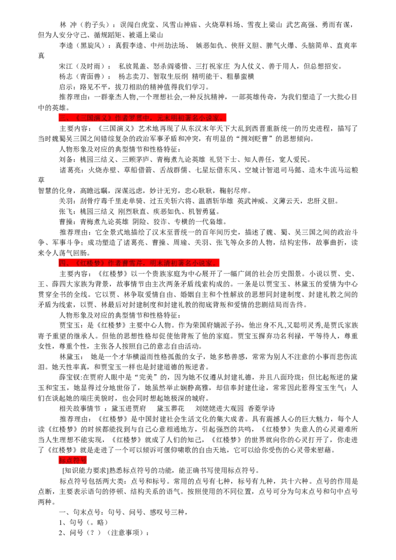 初中语文知识点归纳汇总_江苏省中考_01江苏省13市中考历年真题2008-2025新_、中考全套_10初中各科知识点归纳汇总