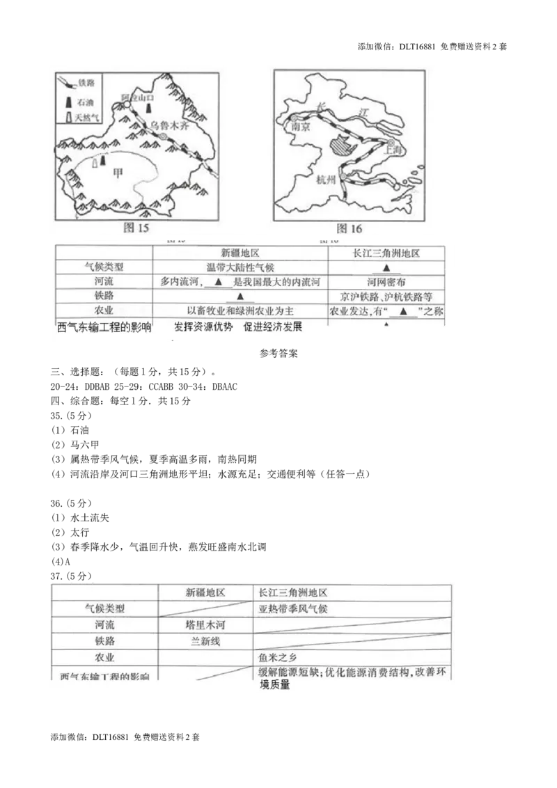 江苏省连云港市2017年中考地理真题试题（含答案）_江苏省中考_01江苏省13市中考历年真题2008-2025新_、中考全套_江苏省中考历年真题_江苏中考地理(2011年-2024年）