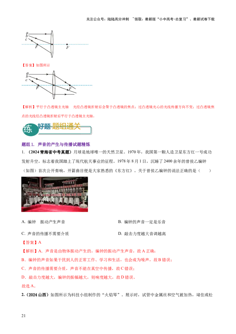 专题01声与光四类重点问题（解析版）_02中考总复习（2026版更新中）_04-物理-中考总复习_2025年中考复习资料_2025年中考物理答题方法模板