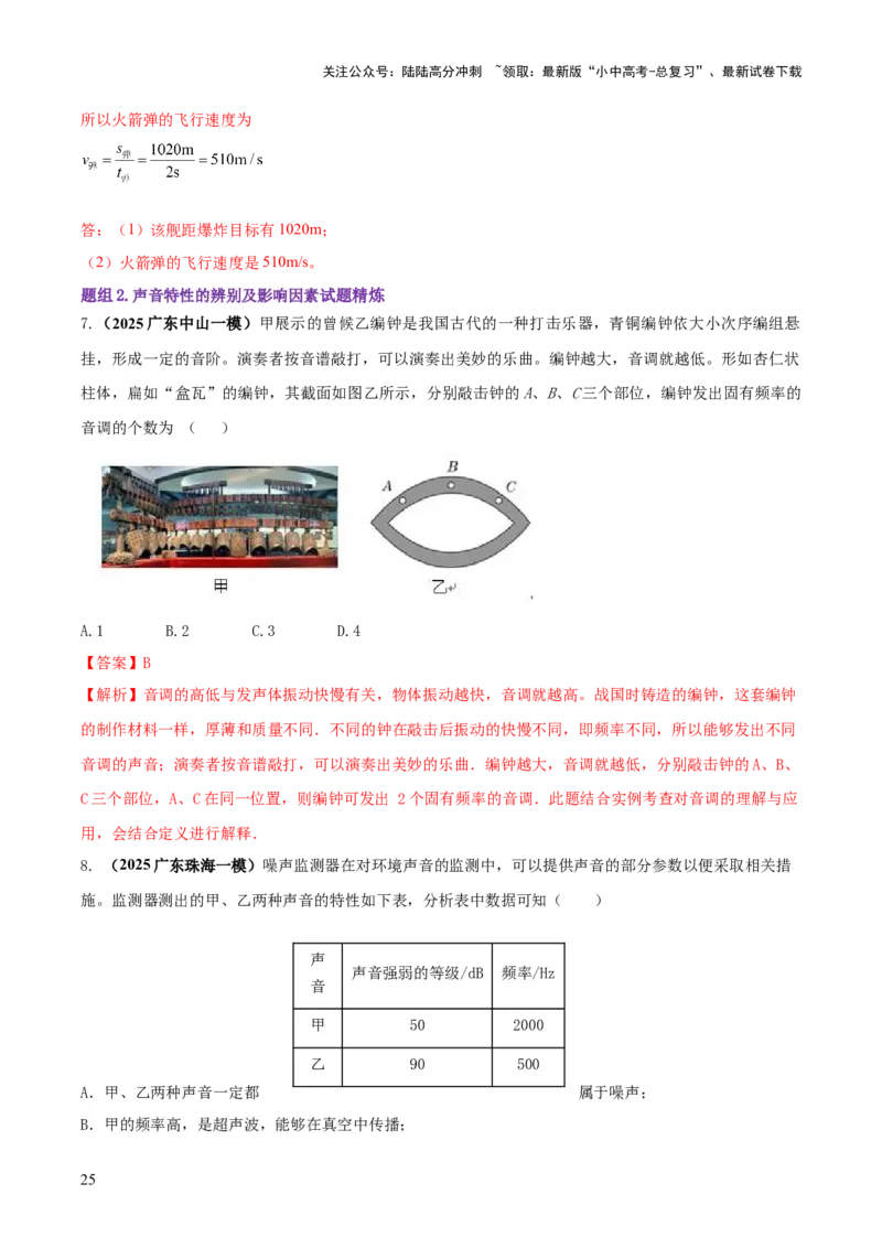 专题01声与光四类重点问题（解析版）_02中考总复习（2026版更新中）_04-物理-中考总复习_2025年中考复习资料_2025年中考物理答题方法模板