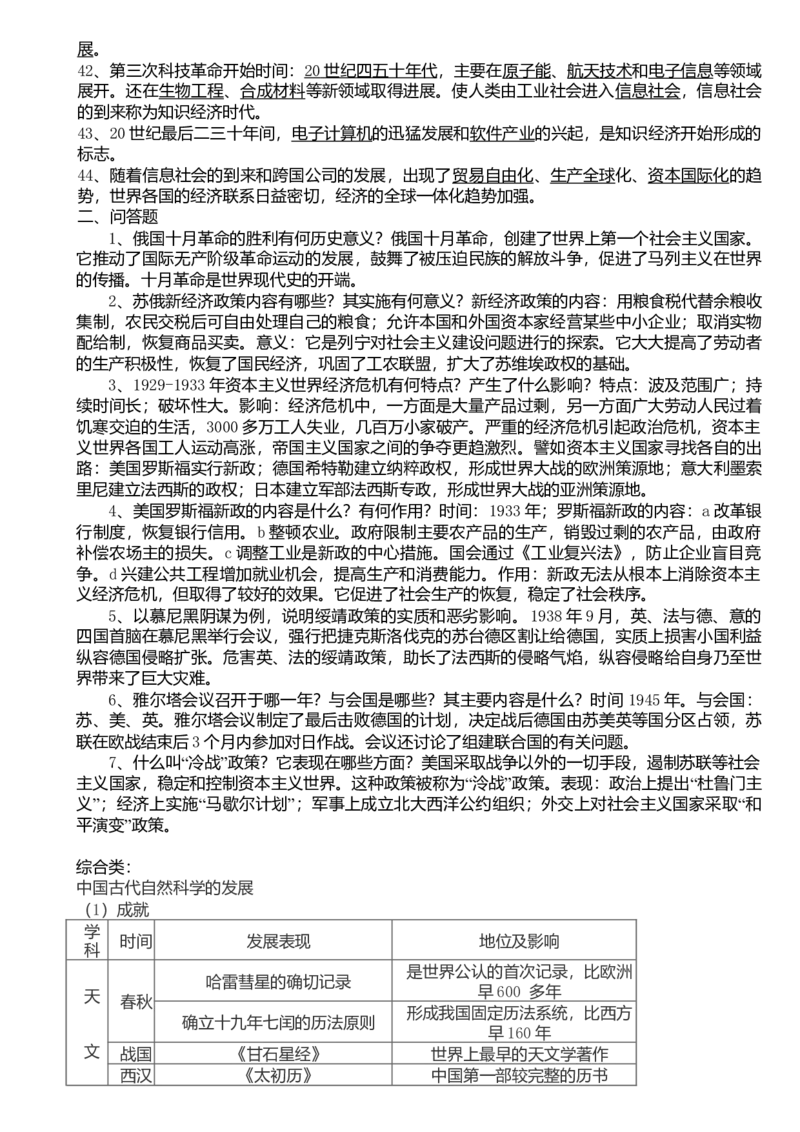 初中历史知识点归纳汇总_江苏省中考_01江苏省13市中考历年真题2008-2025新_、中考全套_10初中各科知识点归纳汇总