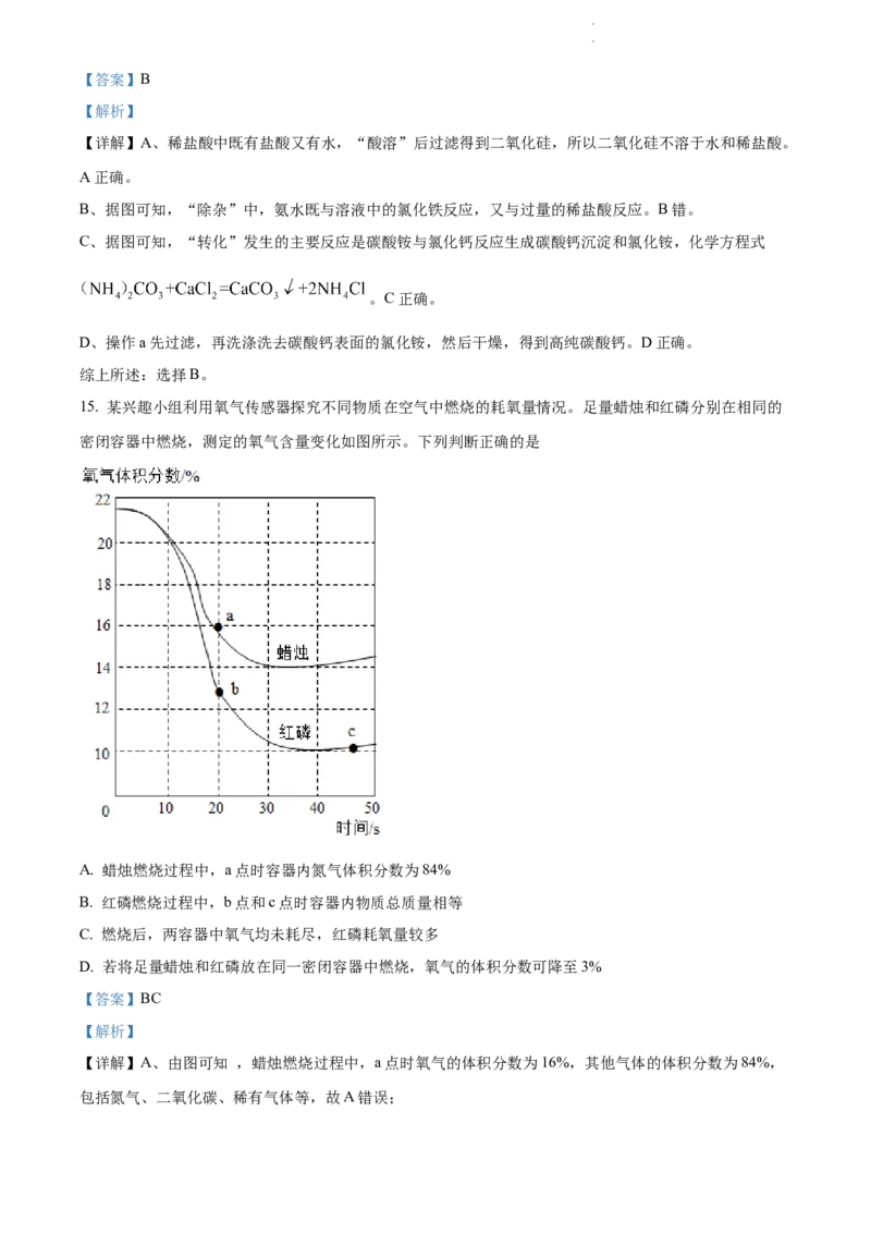 2022年江苏省泰州市中考化学真题（解析版）_江苏省中考_01江苏省13市中考历年真题2008-2025新_、中考全套_江苏省中考历年真题_江苏省中考化学2008-2024