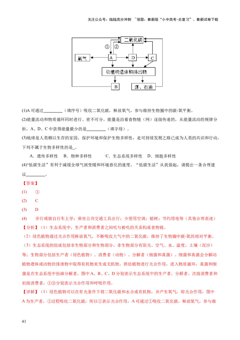 专题01生物与环境（全国通用）（解析版）_02中考总复习（2026版更新中）_08-生物-中考总复习_2026年中考复习（更新中）_好题汇编三年（2023-2025）中考生物真题分类汇编（全国通用）