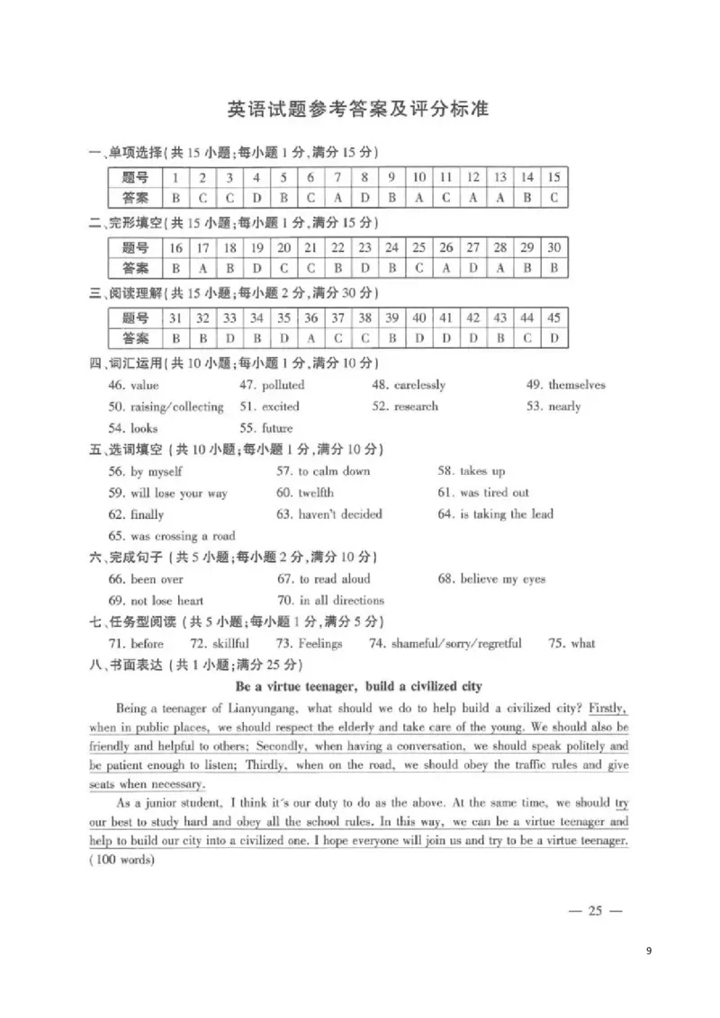 2017年江苏省连云港市中考英语试题及答案_江苏省中考_01江苏省13市中考历年真题2008-2025新_、中考全套_江苏省中考历年真题_江苏省中考英语2008-2024