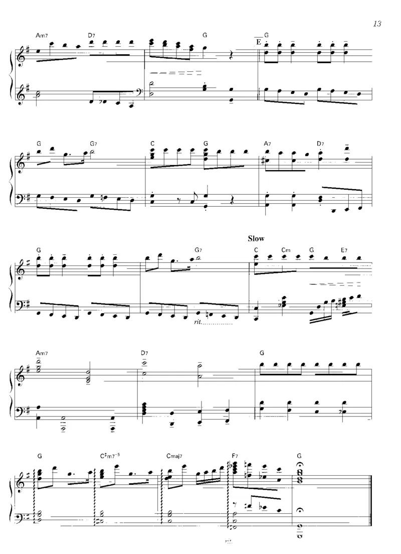 圣诞钢琴独奏曲_一万首著名钢琴曲谱哈农贝多芬合集视频教学电子版高清无水印可打印_06影视钢琴谱合集_影视主题曲钢琴谱