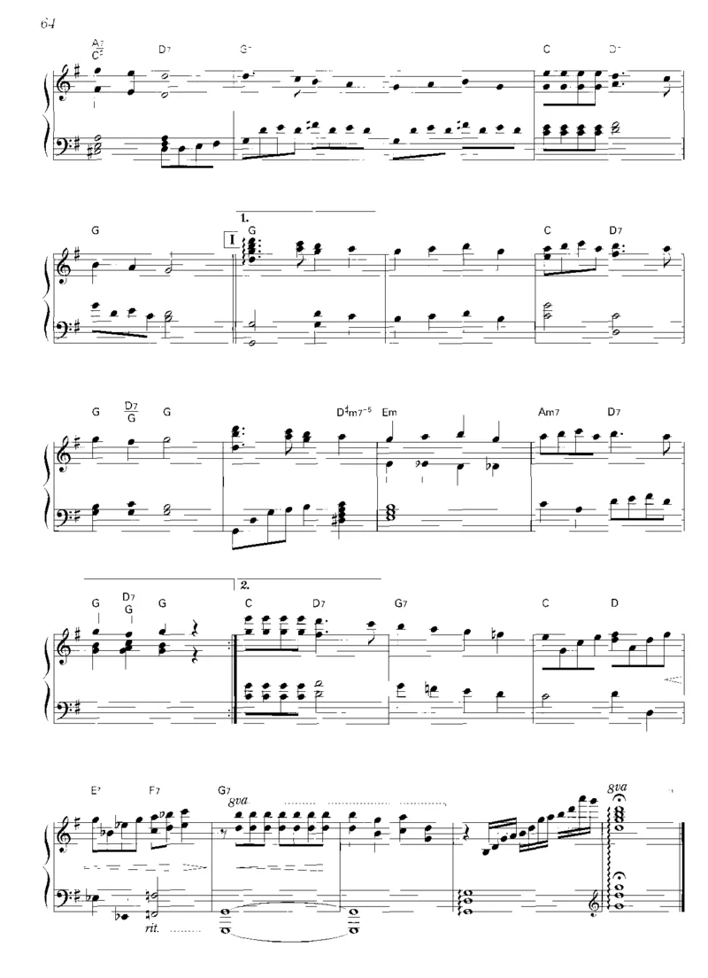 圣诞钢琴独奏曲_一万首著名钢琴曲谱哈农贝多芬合集视频教学电子版高清无水印可打印_06影视钢琴谱合集_影视主题曲钢琴谱