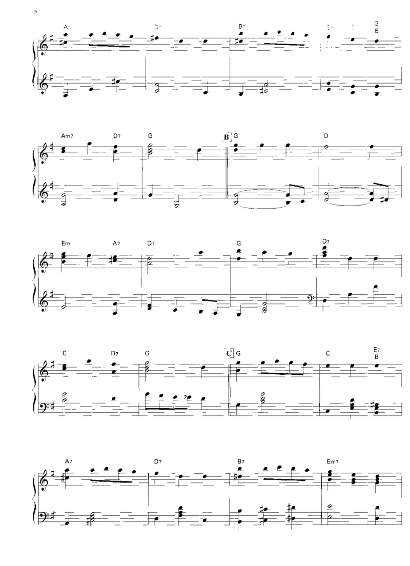 圣诞钢琴独奏曲_一万首著名钢琴曲谱哈农贝多芬合集视频教学电子版高清无水印可打印_06影视钢琴谱合集_影视主题曲钢琴谱