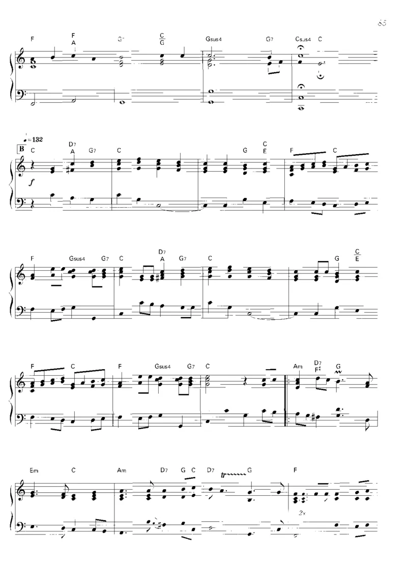 圣诞钢琴独奏曲_一万首著名钢琴曲谱哈农贝多芬合集视频教学电子版高清无水印可打印_06影视钢琴谱合集_影视主题曲钢琴谱