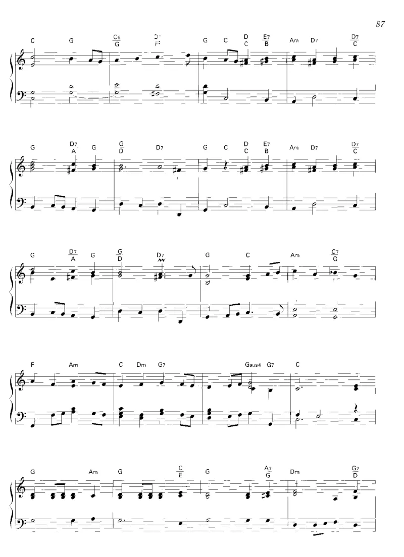 圣诞钢琴独奏曲_一万首著名钢琴曲谱哈农贝多芬合集视频教学电子版高清无水印可打印_06影视钢琴谱合集_影视主题曲钢琴谱