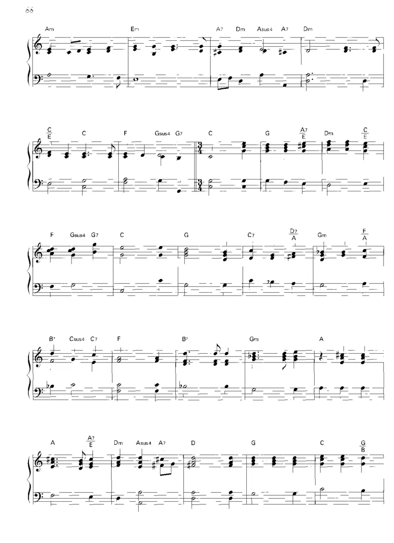 圣诞钢琴独奏曲_一万首著名钢琴曲谱哈农贝多芬合集视频教学电子版高清无水印可打印_06影视钢琴谱合集_影视主题曲钢琴谱