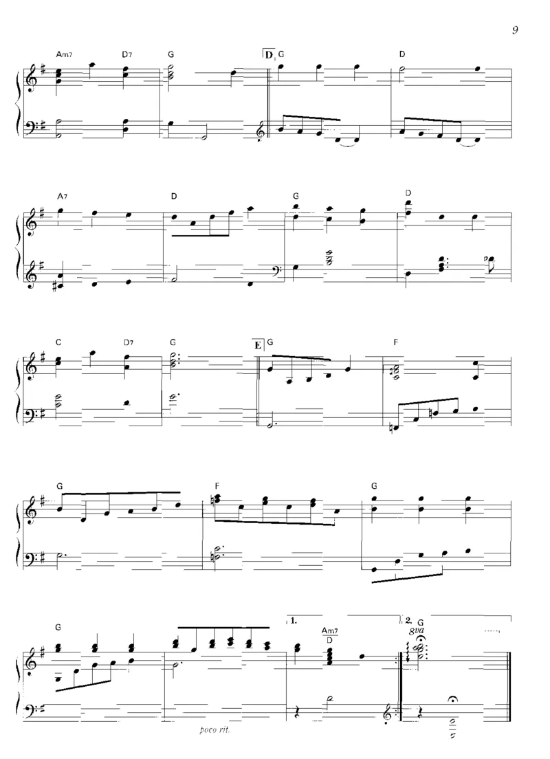 圣诞钢琴独奏曲_一万首著名钢琴曲谱哈农贝多芬合集视频教学电子版高清无水印可打印_06影视钢琴谱合集_影视主题曲钢琴谱