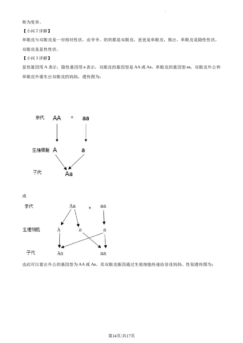 精品解析：2022年江苏省南通市学考生物真题（解析版）_江苏省中考_01江苏省13市中考历年真题2008-2025新_、中考全套_江苏省中考历年真题_江苏中考生物(2010年-2024年）