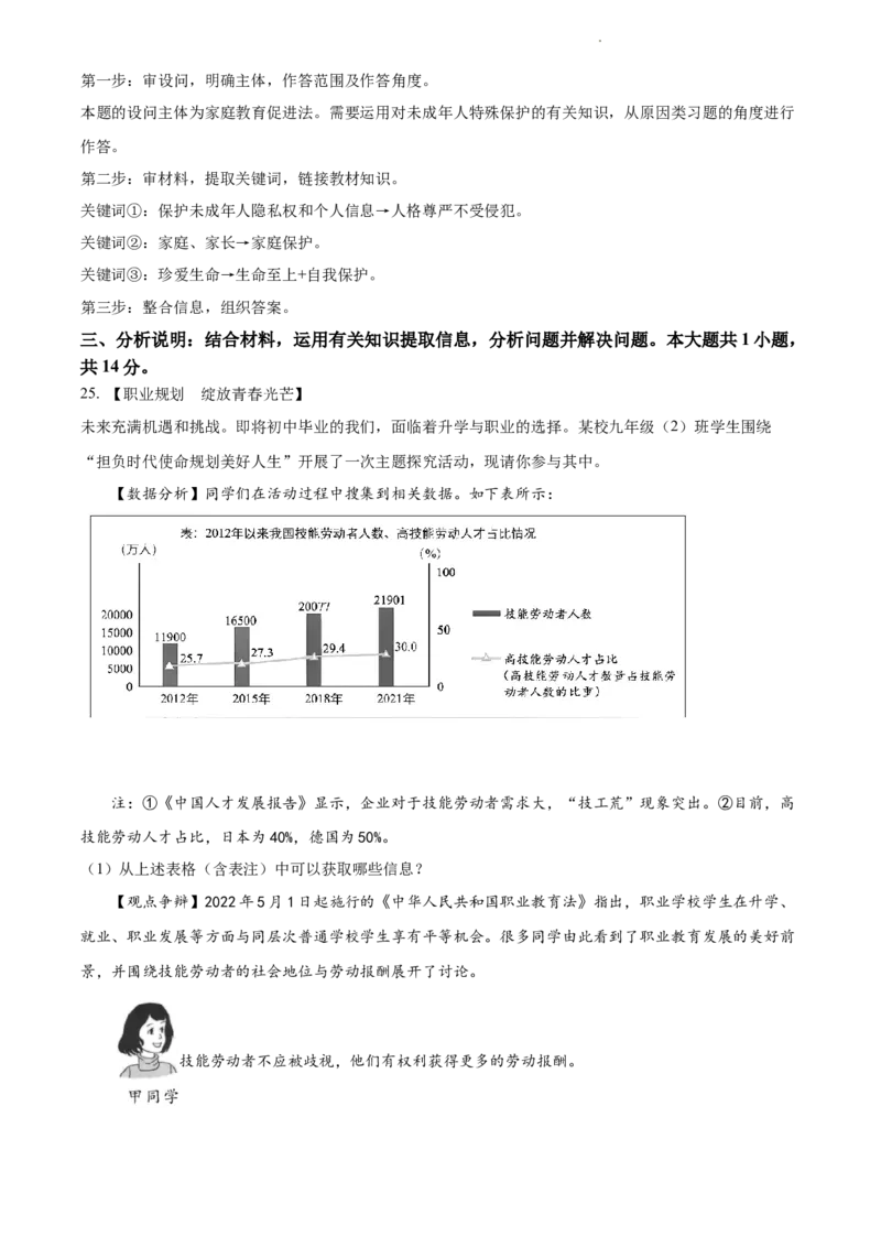 2022年江苏省苏州市中考道德与法治真题（解析版）_江苏省中考_01江苏省13市中考历年真题2008-2025新_、中考全套_江苏省中考历年真题_江苏省中考道法2008-2024