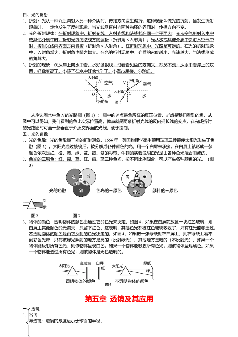 初中物理知识点归纳汇总_江苏省中考_01江苏省13市中考历年真题2008-2025新_、中考全套_10初中各科知识点归纳汇总