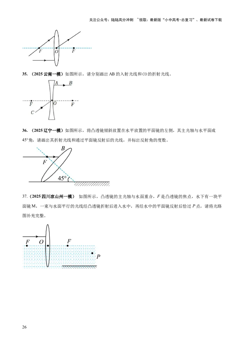 专题01声与光四类重点问题（原卷版）_02中考总复习（2026版更新中）_04-物理-中考总复习_2025年中考复习资料_2025年中考物理答题方法模板
