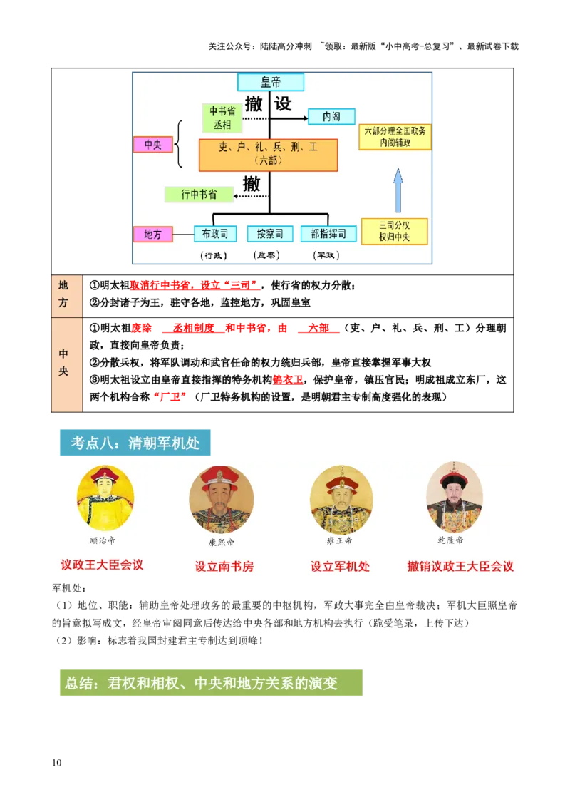 专题01权柄更迭：中国古代政治的多维探析（讲练）（解析版）_02中考总复习（2026版更新中）_06-历史-中考总复习_2025年中考复习资料_2025中考二轮课件ppt+讲义+练习历史_讲义+练习