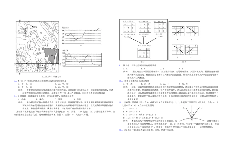 2010年浙江省高考地理（解析版）_全国卷+地方卷_8.地理_1.地理高考真题试卷_2008-2020年_地方卷_浙江高考地理08-21_A3word版_PDF版（赠送）