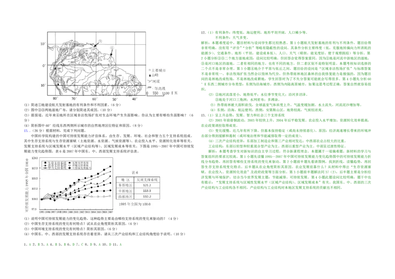 2010年浙江省高考地理（解析版）_全国卷+地方卷_8.地理_1.地理高考真题试卷_2008-2020年_地方卷_浙江高考地理08-21_A3word版_PDF版（赠送）