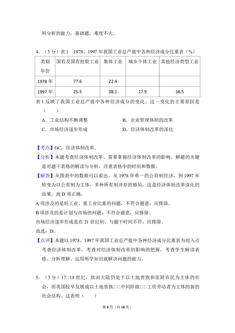 2009年全国统一高考历史试卷（全国卷Ⅱ）（解析版）_全国卷+地方卷_7.历史_1.历史高考真题试卷_2008-2020年_全国卷_全国统一高考历史（新课标ⅱ）08-21_A4word版_PDF版