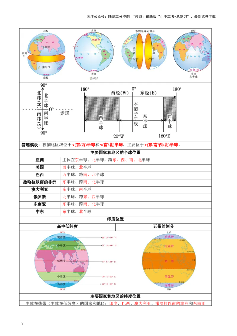 专题04地理位置-（讲练）-2025年中考地理二轮复习（全国通用）（原卷版）_02中考总复习（2026版更新中）_09-地理-中考总复习_2025中考地理复习资料_2025中考二轮课件ppt+讲义+练习地理
