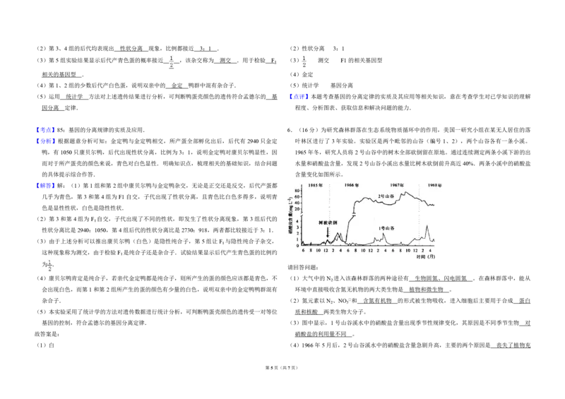 2009年北京市高考生物试卷（解析版）_全国卷+地方卷_6.生物_1.生物高考真题试卷_2008-2020年_地方卷_北京高考生物08-21_A4word版_PDF版（赠送）