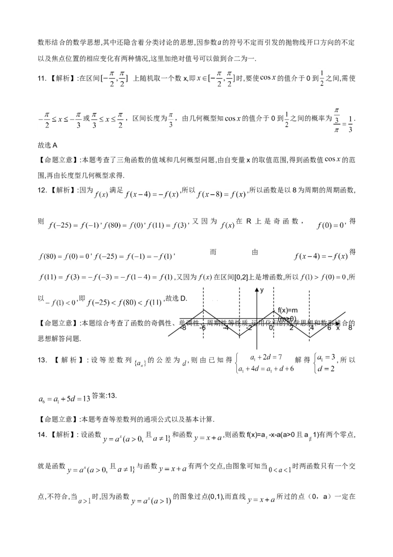 2009年高考真题数学文（山东卷）（解析版）_全国卷+地方卷_2.数学_1.数学高考真题试卷_2008-2020年_地方卷_山东高考数学08-22_A4版