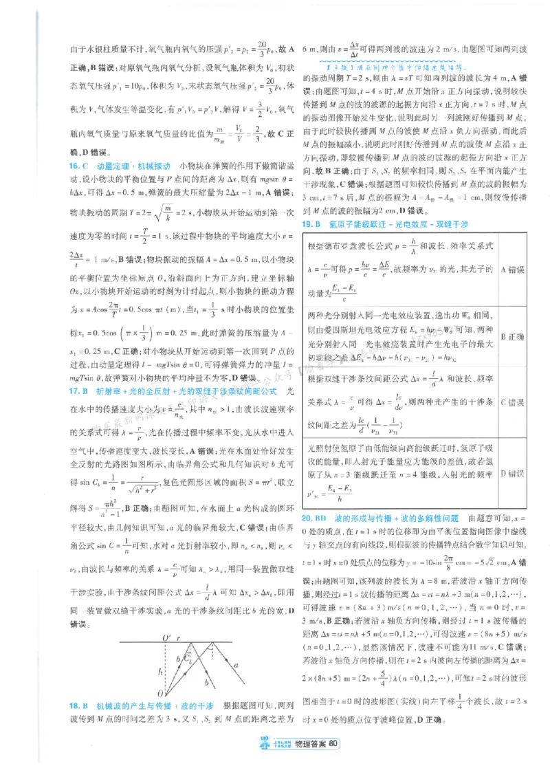 3答案解析册新高考&middot;物理_2026版天星教育《金考卷-小题狂练》新高考九科全套首发_2026版金考卷小题狂练物理（新高考）