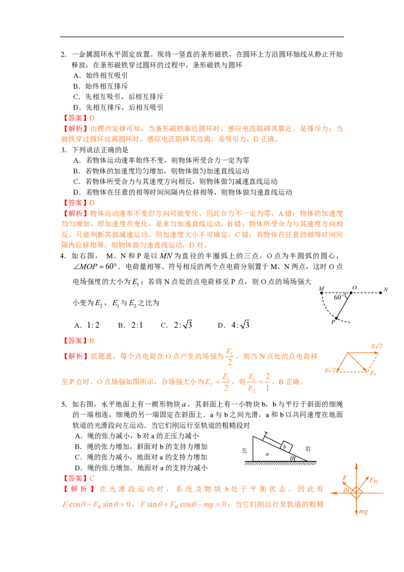2010年海南高考物理试题及答案_全国卷+地方卷_4.物理_1.物理高考真题试卷_2008-2020年_地方卷_海南高考物理08-20_A4word版_PDF版（赠送）