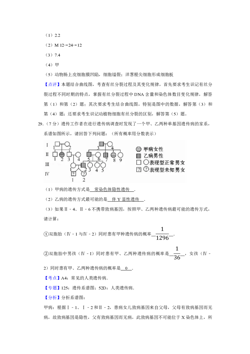 2010年江苏省高考生物试卷解析版_全国卷+地方卷_6.生物_1.生物高考真题试卷_2008-2020年_地方卷_江苏高考生物07-20_A4word版_PDF版（赠送）