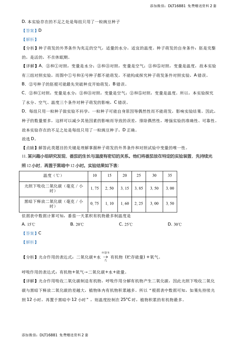 精品解析：江苏省苏州市2021年初中结业考试生物试题（解析版）_江苏省中考_01江苏省13市中考历年真题2008-2025新_、中考全套_江苏省中考历年真题_江苏中考生物(2010年-2024年）