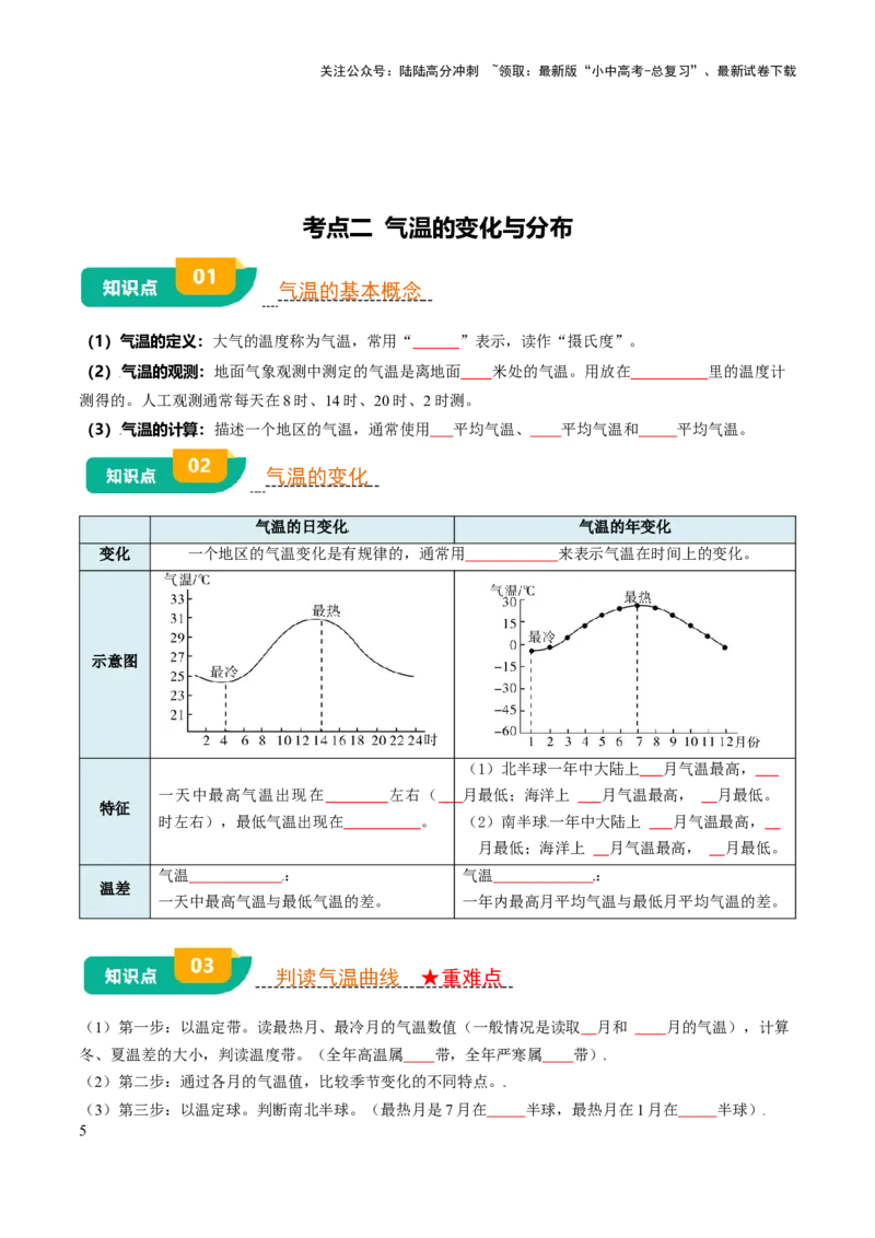 专题03天气与气候-2025年中考地理知识点梳理（挖空版）_02中考总复习（2026版更新中）_09-地理-中考总复习_2025中考地理复习资料_2025年中考地理知识点_挖空版+背诵版