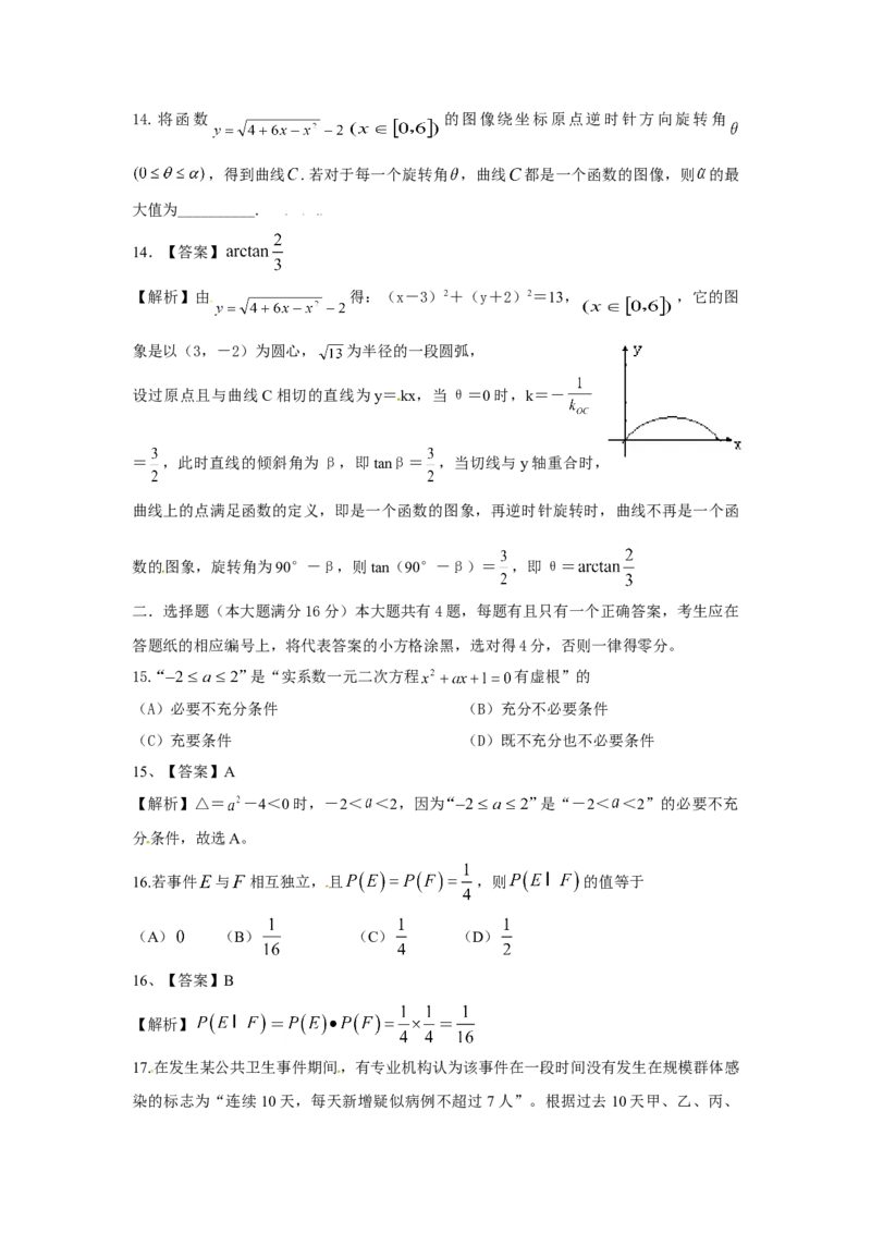 2009年上海高考数学真题（理科）试卷（word解析版）_全国卷+地方卷_2.数学_1.数学高考真题试卷_2008-2020年_地方卷_上海高考数学真题02-21