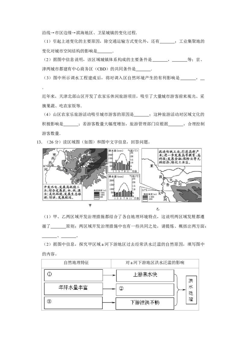 2009年天津市高考地理试卷_全国卷+地方卷_8.地理_1.地理高考真题试卷_2008-2020年_地方卷_天津高考地理08-21_A4word版