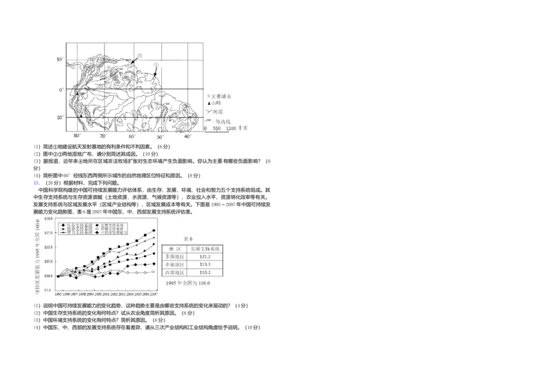 2010年浙江省高考地理（原卷版）_全国卷+地方卷_8.地理_1.地理高考真题试卷_2008-2020年_地方卷_浙江高考地理08-21_A3word版_原卷版（建议只打印原卷版，解析版手机对答案即可）