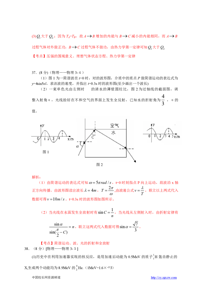 2009年高考真题物理（山东卷）（解析版）_全国卷+地方卷_4.物理_1.物理高考真题试卷_2008-2020年_地方卷_山东高考物理08-21_山东高考物理_A4版_pdf版