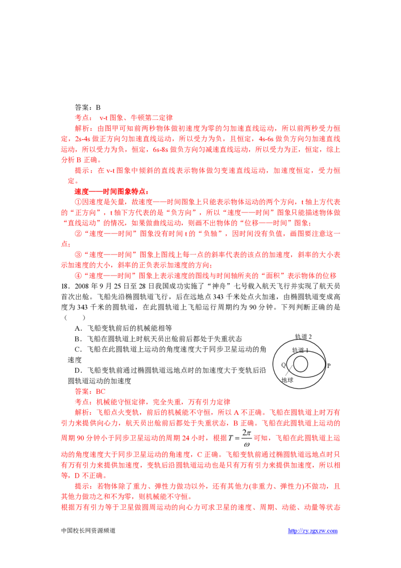 2009年高考真题物理（山东卷）（解析版）_全国卷+地方卷_4.物理_1.物理高考真题试卷_2008-2020年_地方卷_山东高考物理08-21_山东高考物理_A4版_pdf版