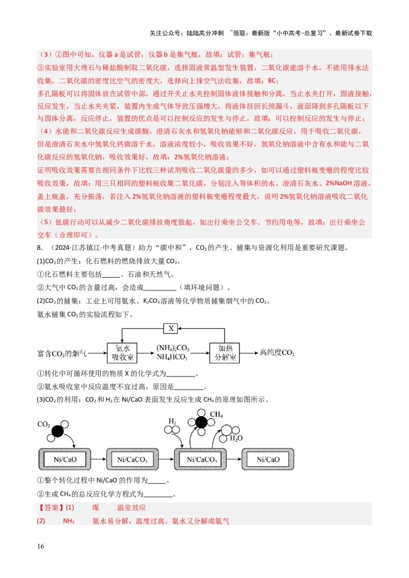 专题03碳和碳的氧化物（解析版）_02中考总复习（2026版更新中）_05-化学-中考总复习_2025年中考复习资料_备战2025年中考化学真题题源解密